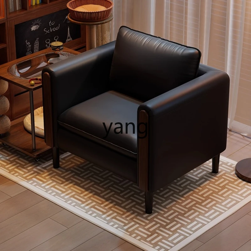 

YHM retro leather sofa living room bedroom sitting area reception chair