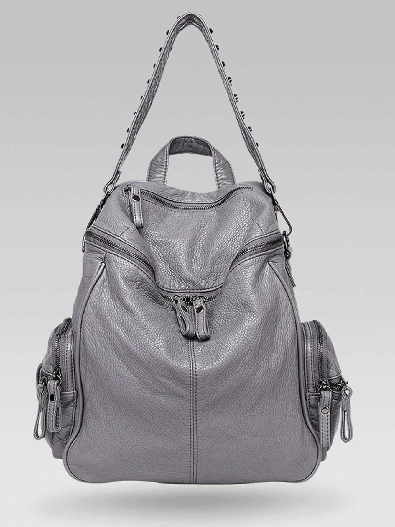 

New minimalist and trendy rivet carrying backpack suitable for daily commuting and weekend mountain climbing