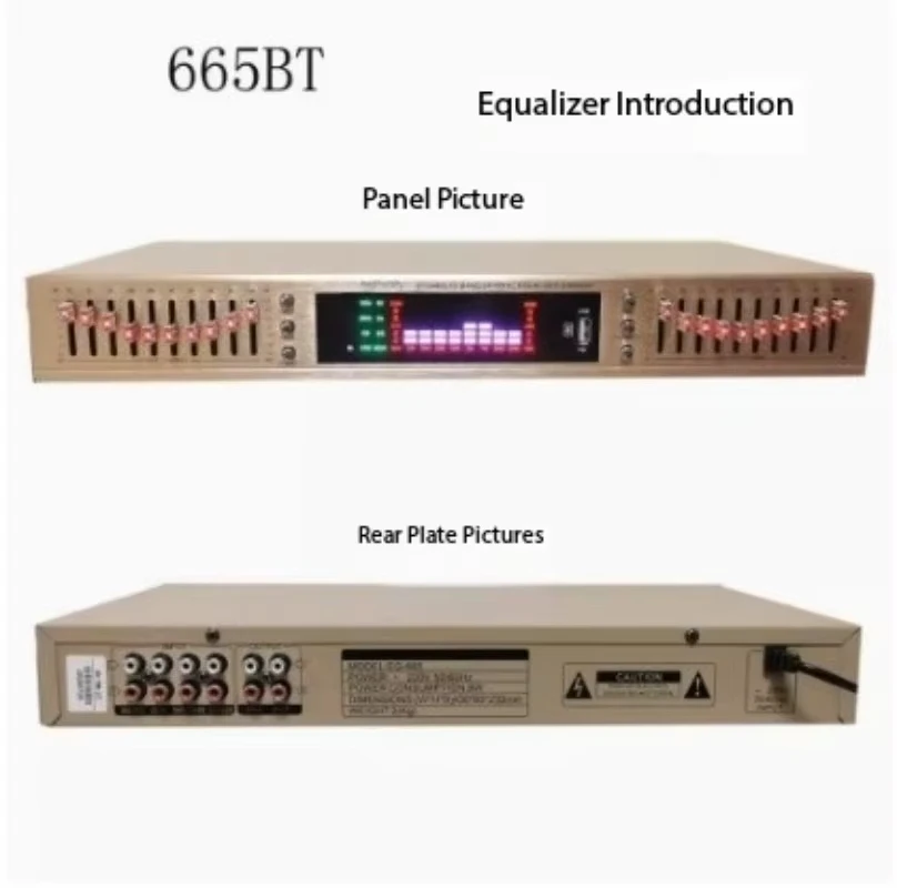 Dual 10-band with bluetooth stereo, high and medium bass adjustment equalizer hifi fever home EQ tuner