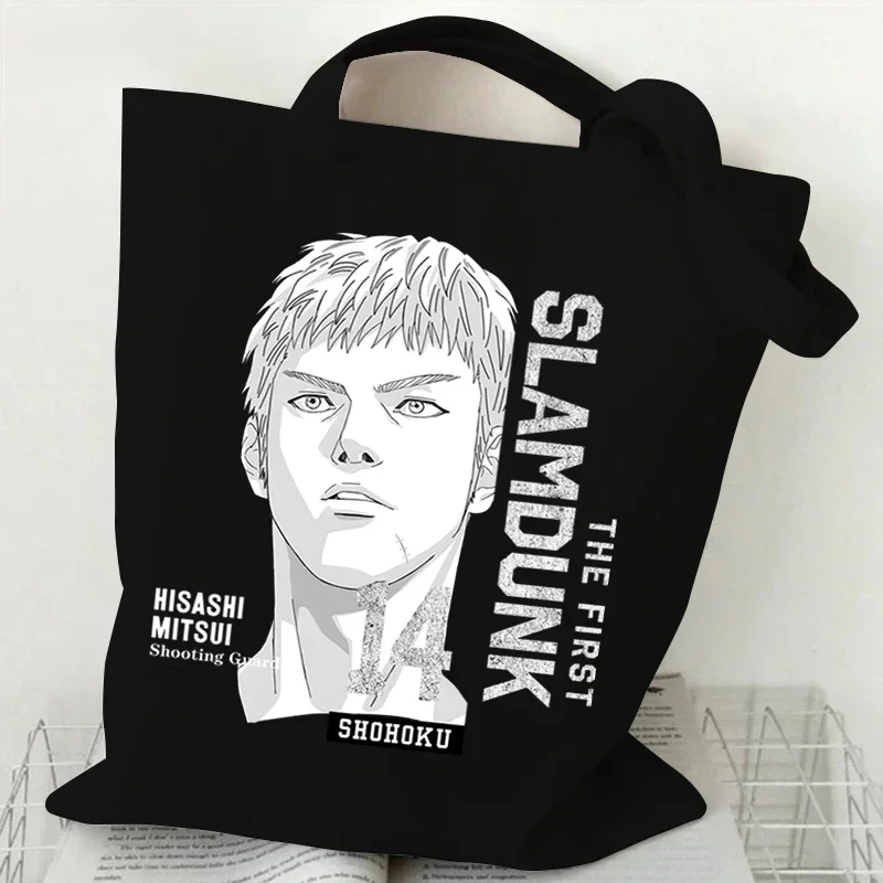 Donne Harajuku Comic Tote Bag Rukawa Kaede Handbag The Frist SlamDunk Lady borse a tracolla Slam Dunk Anime Shopping Black Bag