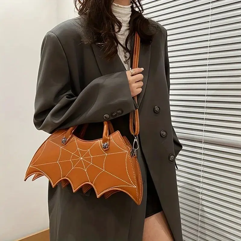 Damska skórzana torebka Y2K Senior Sense Retro Fashion Bat Spider Web na ramię Crossbody