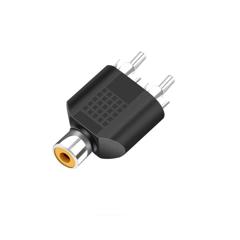 1 RCA Female To 2 RCA Male Adapter AV Audio Plug Y Splitter Connector Audio Converter For Computer TV MP3