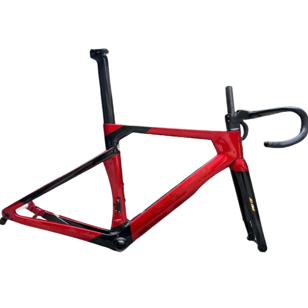 Road Carbon Frame AD.One Speed Bike Frameset BB86 T1000 Disc Brake Racing Bicycle Frames+Handlebar Custom Painting Logo DPD Ship