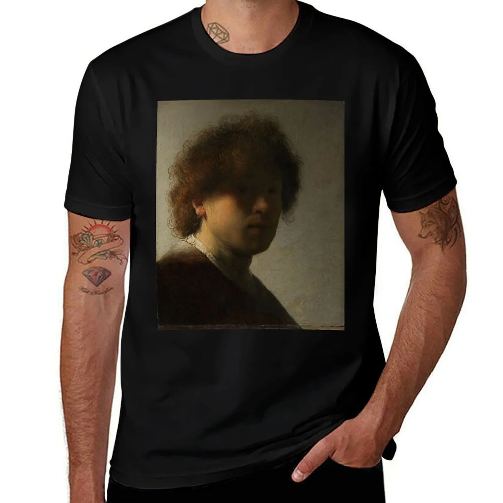 

Self-portrait - Rembrandt van Rijn (c. 1628) T-Shirt t shirt man casual t shirt custom print T-Shirt