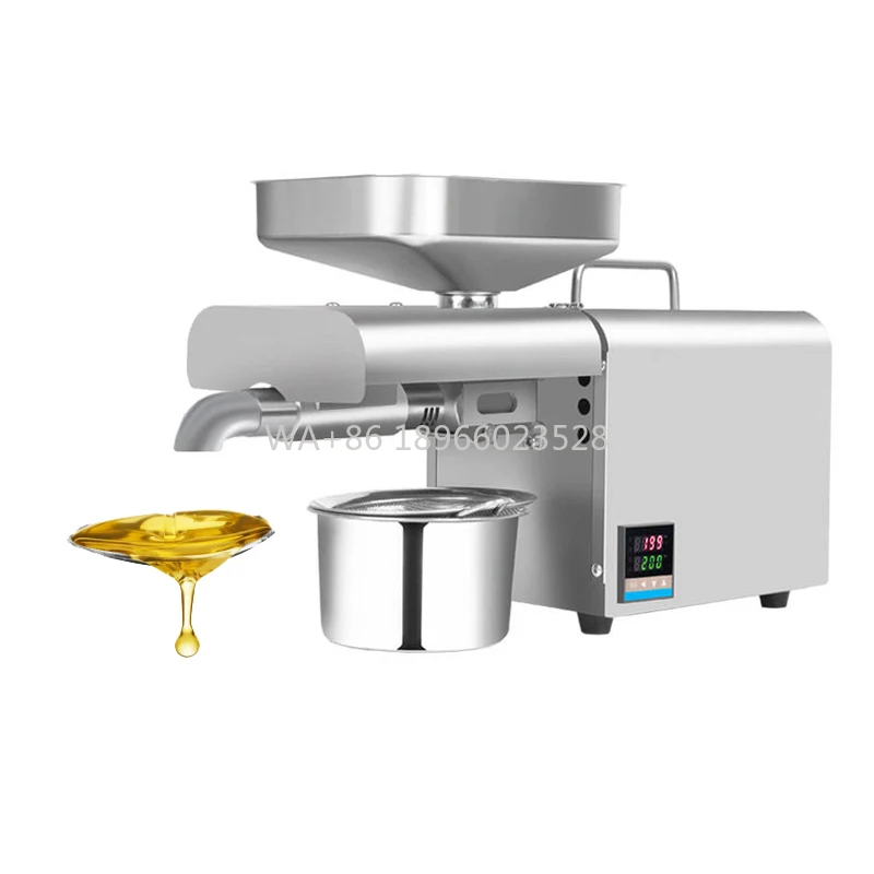 كامل الفولاذ المقاوم للصدأ المنزلية الصغيرة عباد الشمس الخروع بذور فول الصويا آلة ضغط زيت الطبخ #1