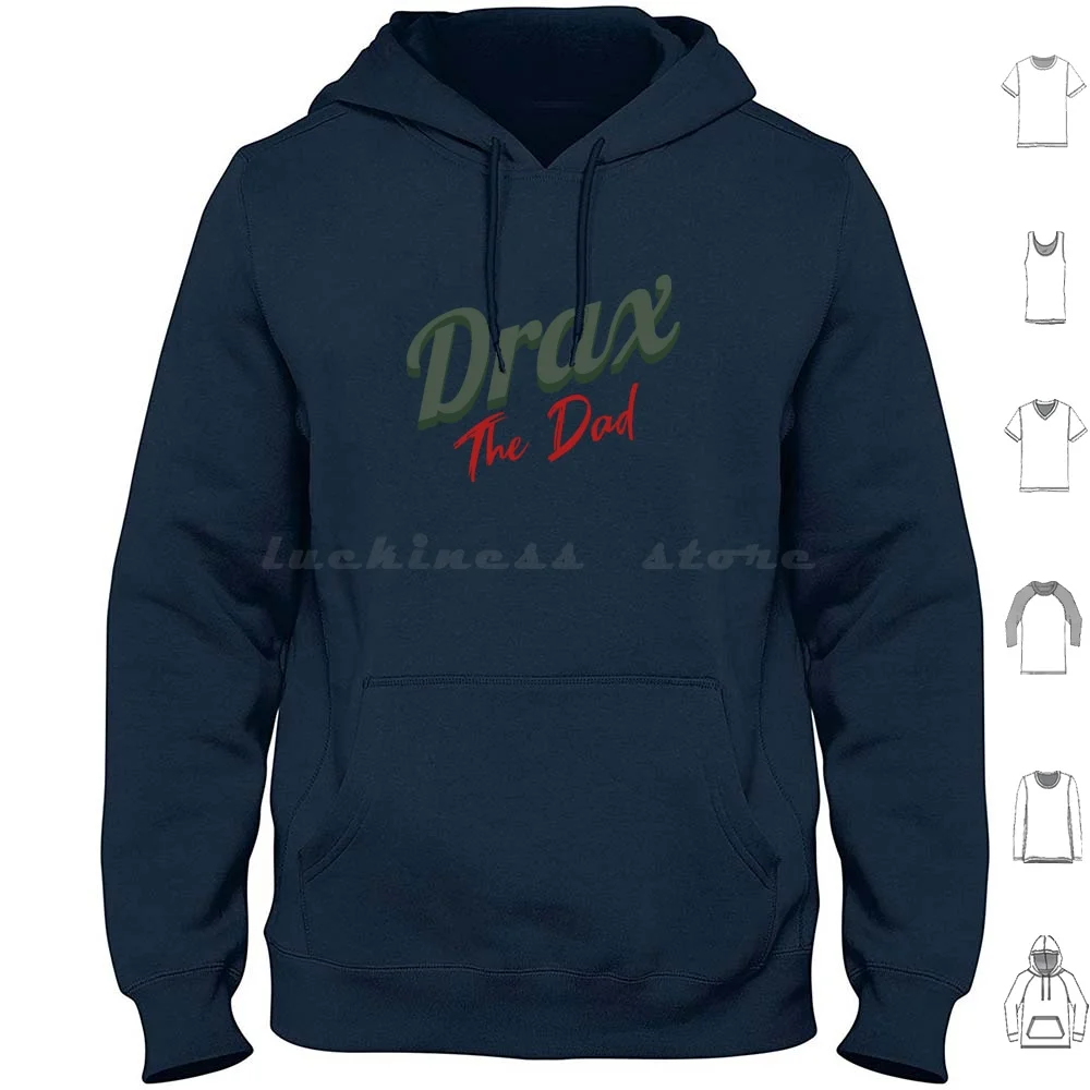 Drax-The-Papá Sudadera con capucha de algodón de manga larga Guardianes Galaxy Gotg Gotg 2 Gotg2 Comics Scifi Ciencia ficción Ciencia ficción Guardianes Volumen