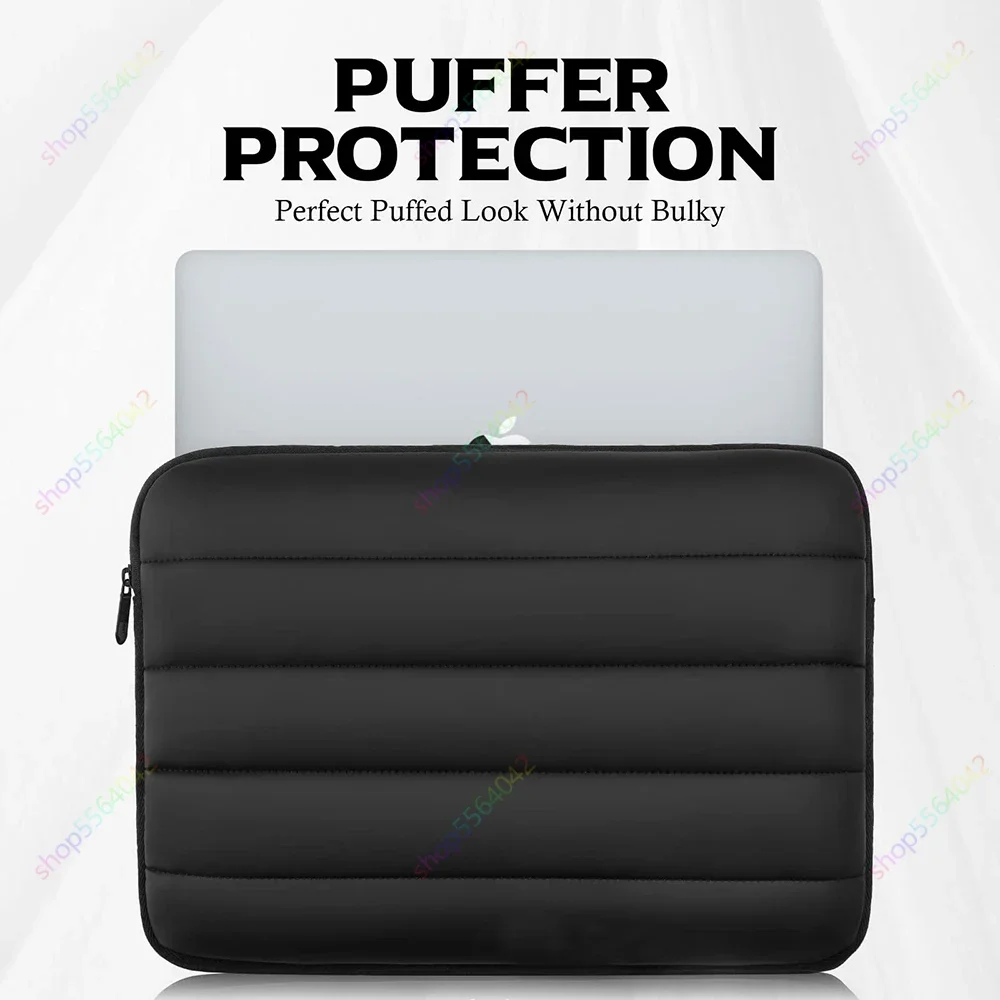 Puffy Tablet Sleeve Case for Samsung Galaxy Tab S9 S8 Ultra 14.6 Inch SM-X910/X916B/X918U Zipper Pouch Bag Cover for iPad Pro 11