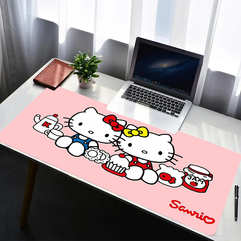 

Mouse Pad PC Non Slip Rubber Mousepad Laptop Gamer Cabinet HD Keyboard Pad Office Computer Gaming H-hello K-kitty Desk Mouse Mat