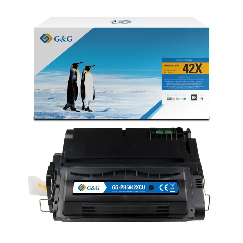 G & G HP Q5942X/Q1338A/Q1339A/Q5945A black Toner cartridge Generico-replaces 42X/38A/39A/45A GG-Q5942X tintasycartuchos.com