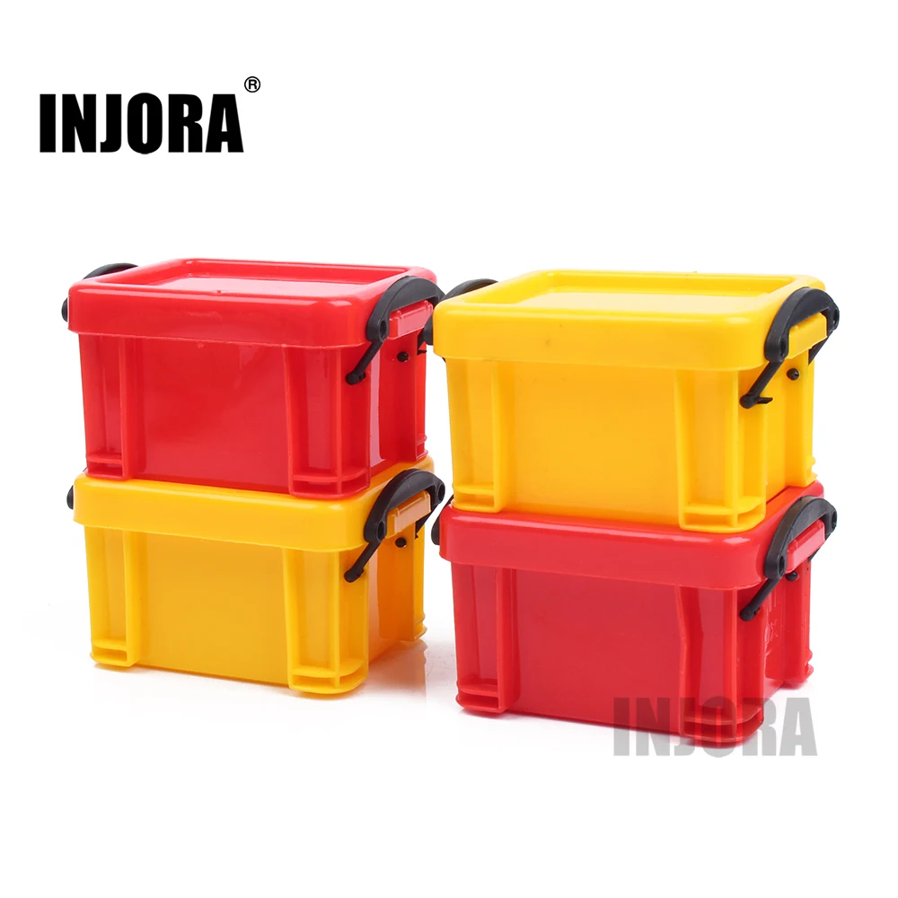 1PCS Yellow/Red Plastic Scale Storage Box Tool for 1:10 RC Rock Crawler Accessories TRX4 Axial SCX10 90046 Decoration