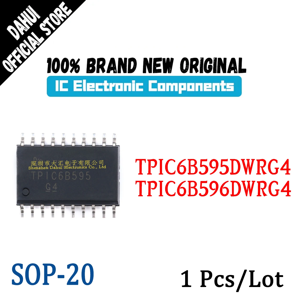 

TPIC6B595DWRG4 TPIC6B596DWRG4 TPIC6B595 TPIC6B596 TPIC6B595DWR TPIC6B596DWR SOP-20 chip IC new original