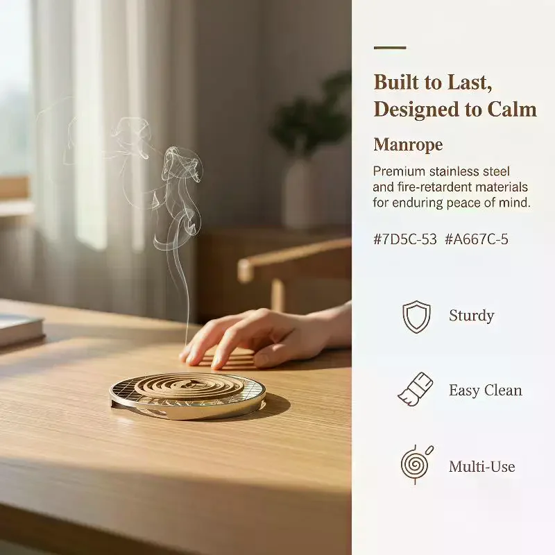 Stainless Steel Incense Holder Grid Base Incense Coil Holder Mesh Rustproof Heatproof For Home Yoga Meditation