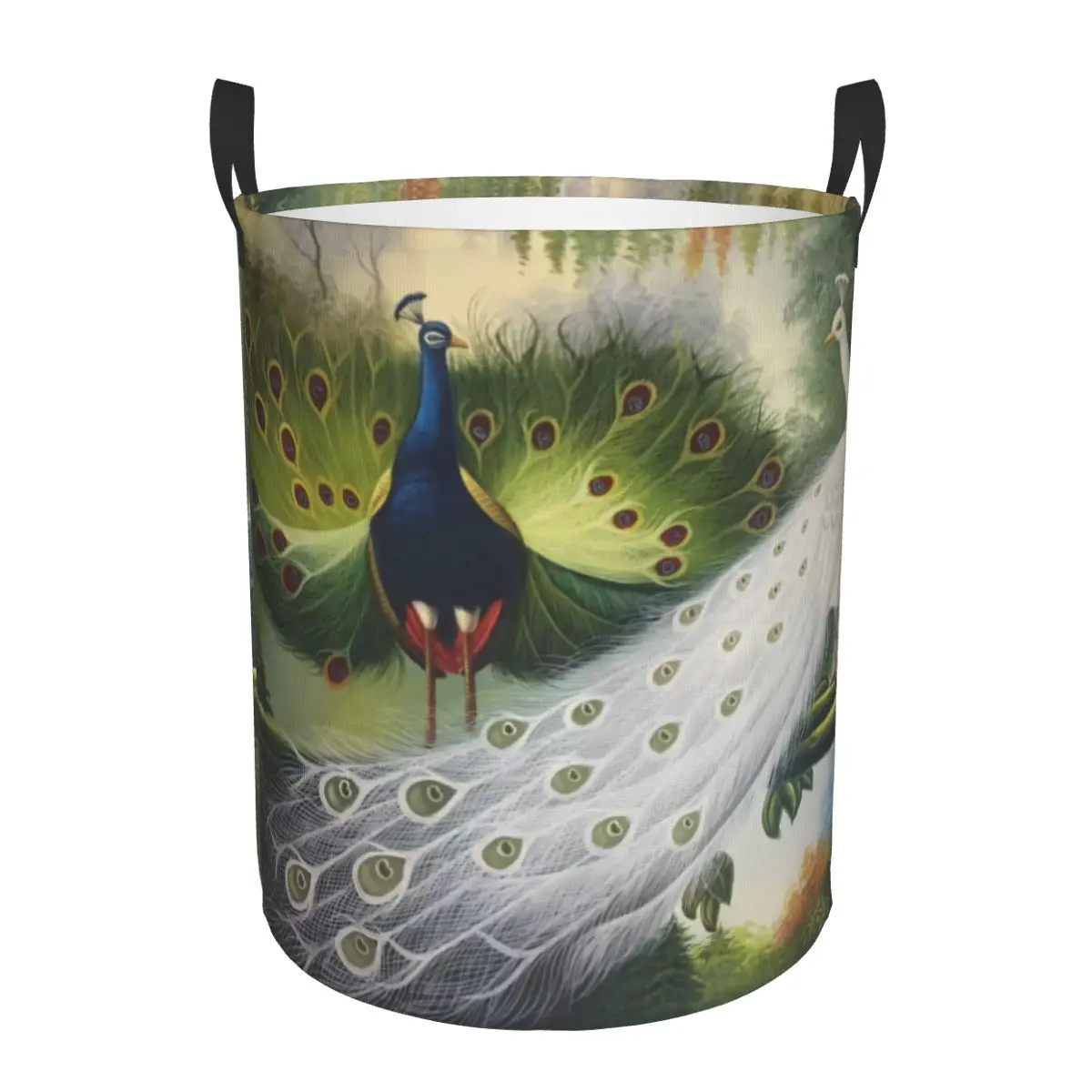 

Peacock Cute And Beautiful Laundry Basket Collapsible Feather Animal Clothing Hamper Toys Organizer Storage Bins