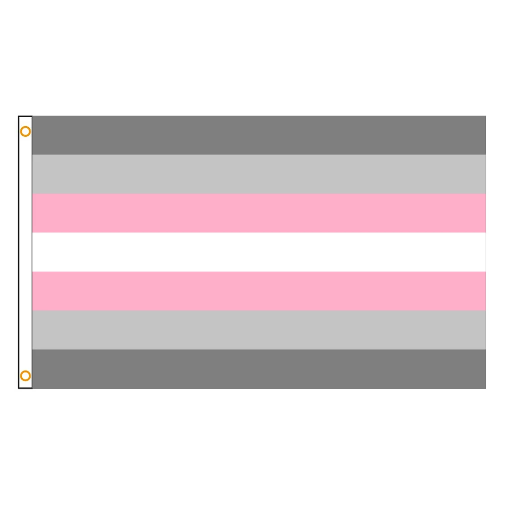 60×90 90x150 120×180CM Demigirl Pride Flag Polyester Printed Banner Tapestry For Decor