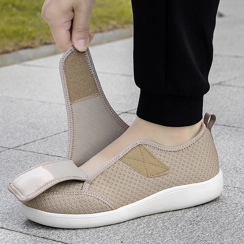 Chaussures pour diabétiques réglables unisexes, orthopédiques médicales pour pieds larges et gras, p