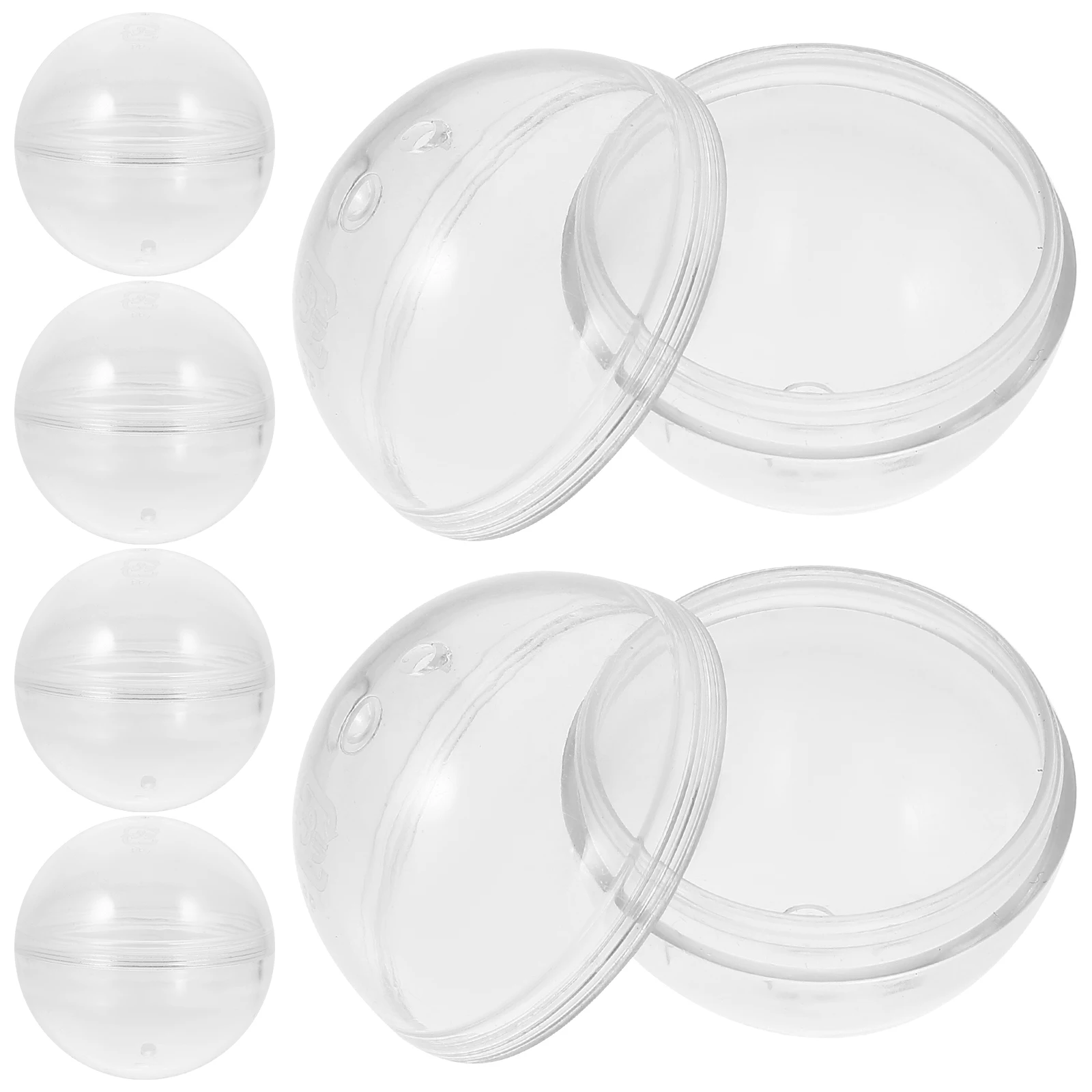 

10 Pcs Shell Capsule Vending Machine Translucent Capsules Empty Small Toy Plastic Clear Round Quarter