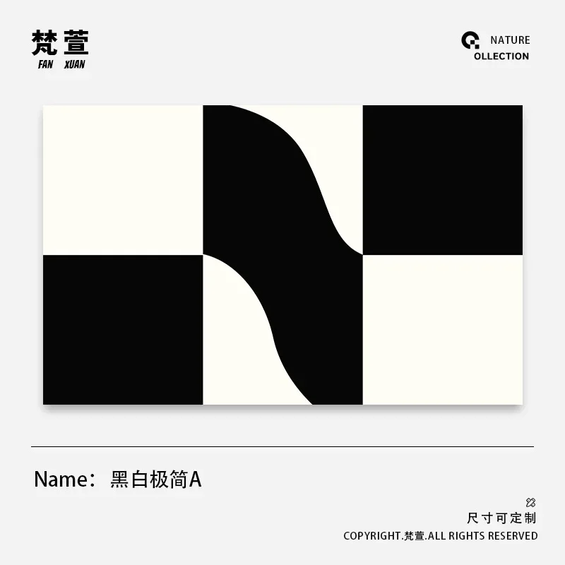 NONE Minimalist Living Room Carpet Light Luxury High-end Bedroom Rug Large Area Black White Simple Geometric Sofa Floor Mat Ковер 양탄자 3
