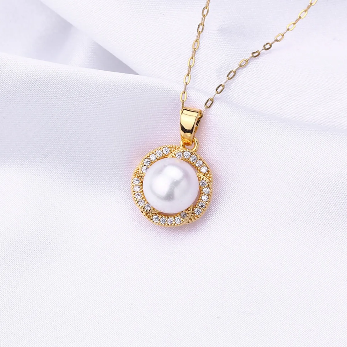 Brass 14K Gold Plated Tarnish Resistant Pearl Pendant Blank Setting, DIY Necklace Jewelry Accessories