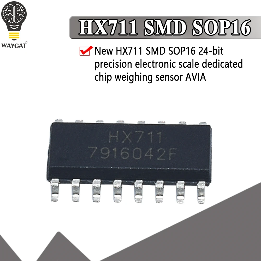 5PCS HX711 SOP-16 HX711 SOP SOP16 SMD  24-Bit Analog-to-Digital Converter (ADC) for Weigh Scales Weight sensor chip