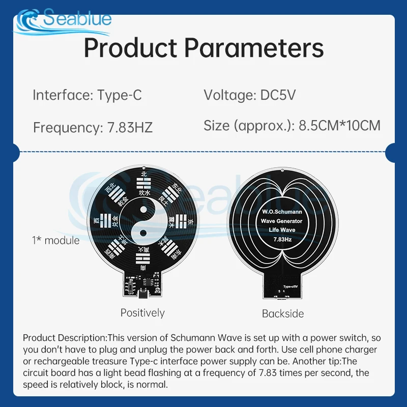 7.83Hz Schumann Resonances Generator Ultra-Low Frequency Stable Pulse Chip Wave Pulse Generator for Relax Body and Mind