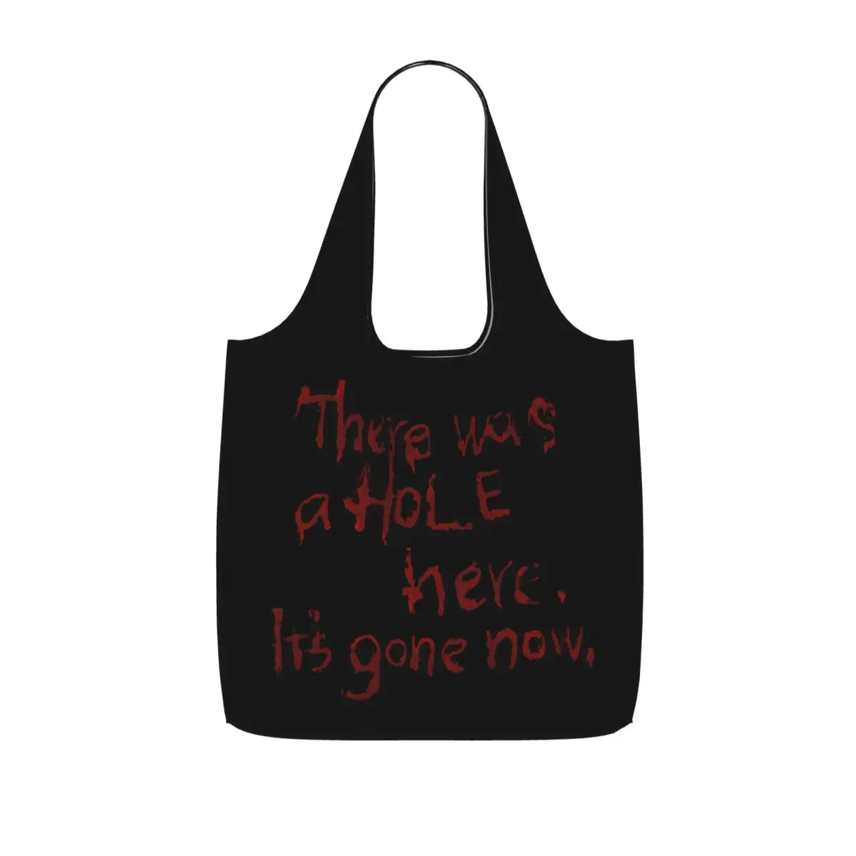 There Was A Hole Here. It's Gone Now Silent Hill Quote Shopping Tote Bag Canvas Shoulder Bags Shopper Grocery Handbag for Women