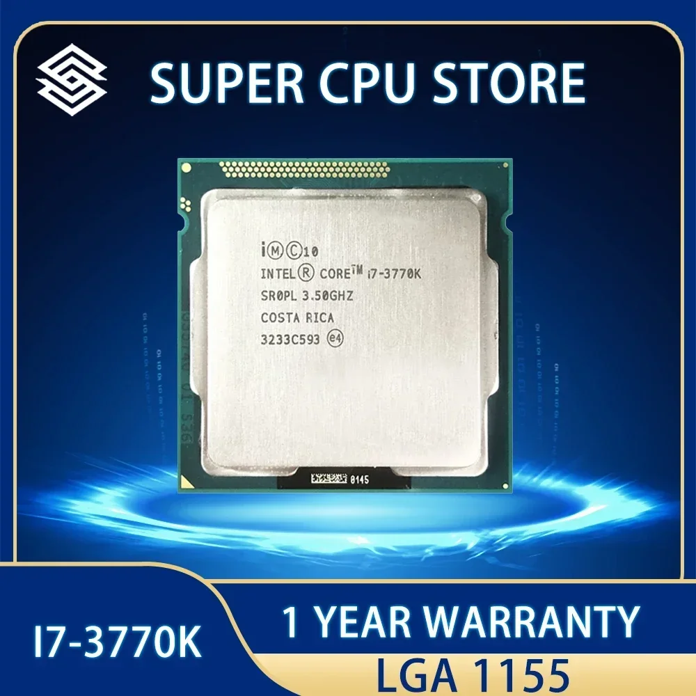 Processador Intel-core i7-3770k, i7 3770k, 8m 77w 3.5 ghz, quad-core lga 1155