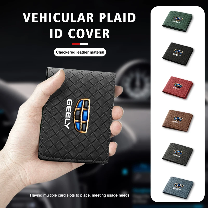 Car Driver License Bag Credit Card Business Card Holder Wallet For Geely NL3 EX7 X7 EC7 GX7 GT GC9 X6 Geometry Tugella GX3 CK