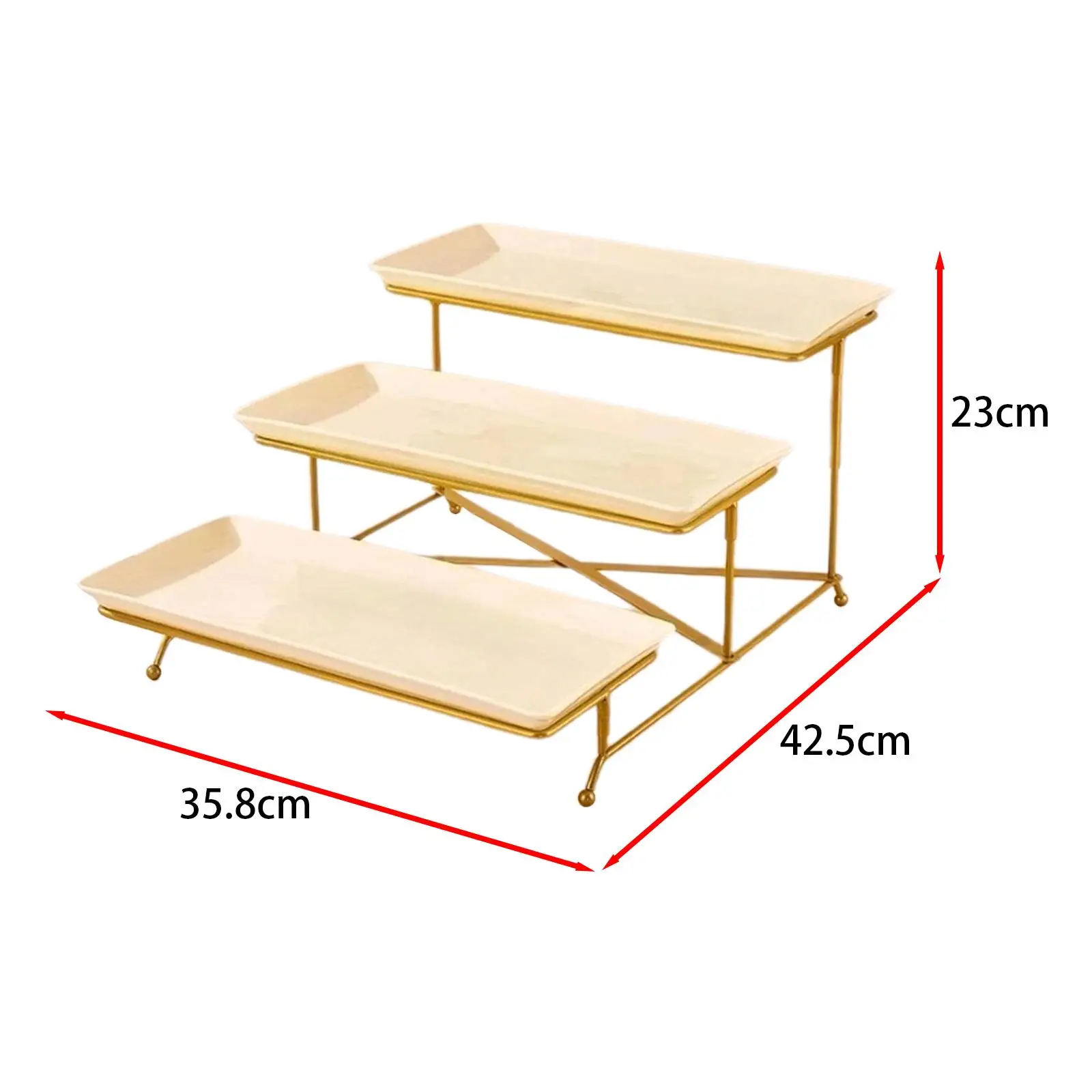 Bandeja de servicio de 3 niveles, bandeja escalonada para cupcakes, aperitivos, fiestas de Macaron