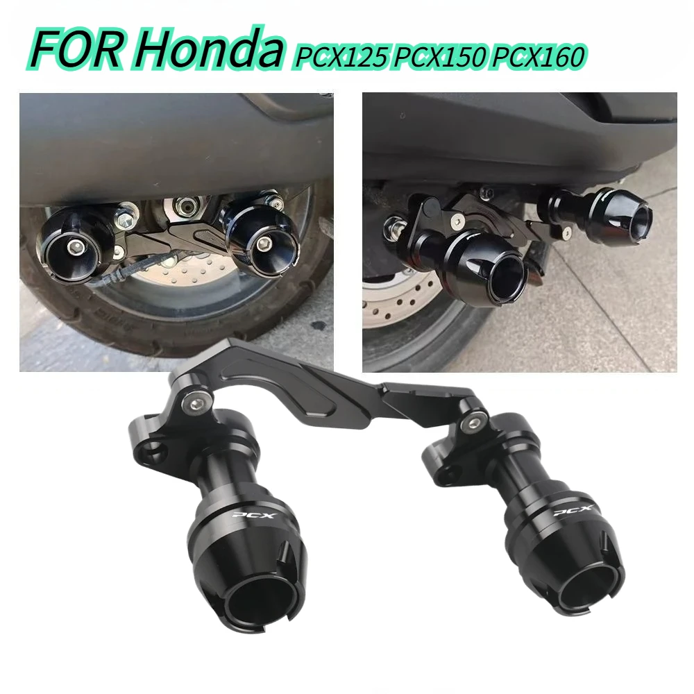 Hinterer Gabelschutz, Rad- und Auspuffschutz, Rahmenschutz, Sturzpad, Anti-Crash-Protektor FÜR Honda PCX125 PCX150 PCX160 PXC 125 250