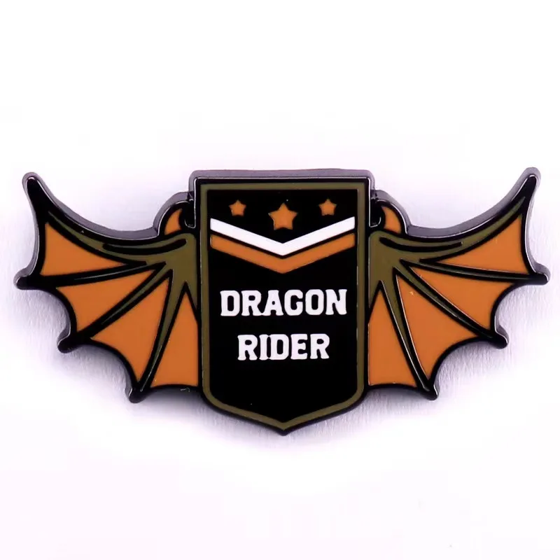 Fantasy Novel Fourth Wing Brooch Men's Backpack Pin Metal Badge Clothing Accessories Fashion Jewelry Gift view 3