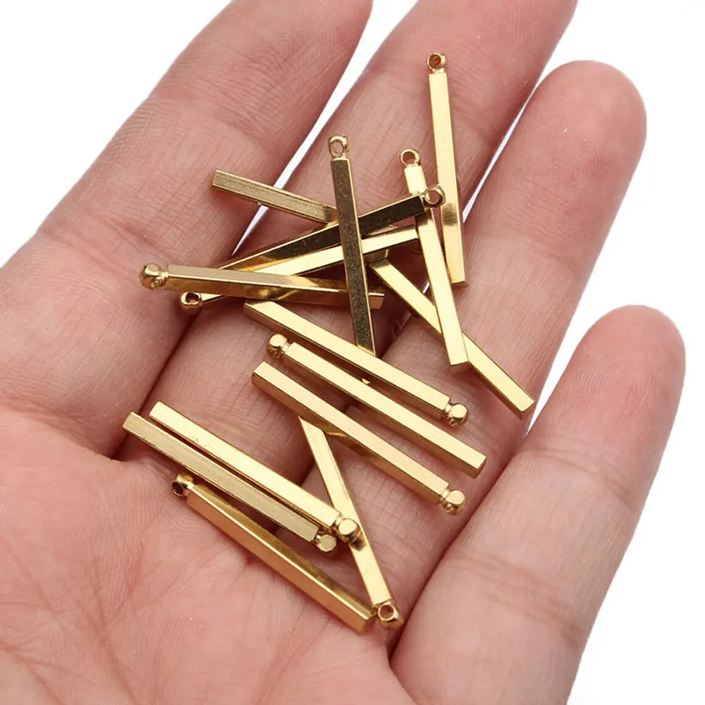 

6pcs Exquisite Bar Pendants Long Bar Charms Jewelry Necklaces for Women and Gilrs Jewelry Making