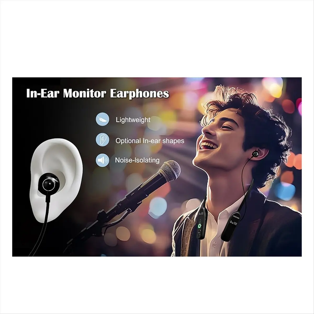 DT77 RW-22 5.8GHz+2.4GHZ Dual-Band WirelessSystem Professional Bluetooth Low Latency for Live Performances Studio Recording,B