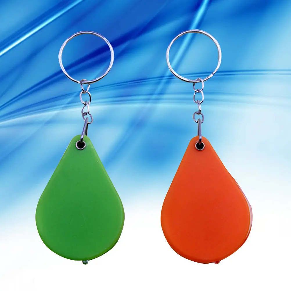 2Pcs Foldable Magnifier Keychain 10X Hd Optical Acrylic Lens PP Material Portable Pocket Loupe for Jewelry Coin Stamp Appraisal
