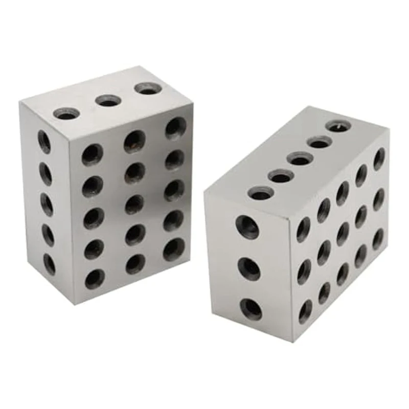 2-3-4In Blocks Matched Pair 23 Holes 0.0003 Precision Ground Machinist Set Up Blocks HRC 55-62 (2-3-4 Blocks 0.0003In)