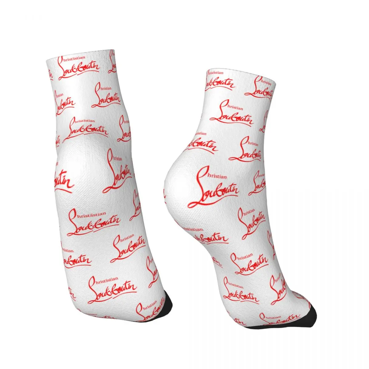 custom Fashion Printing Christians High Heels Socks for Men Women Stretchy Summer Autumn Winter Louboutins Crew Socks