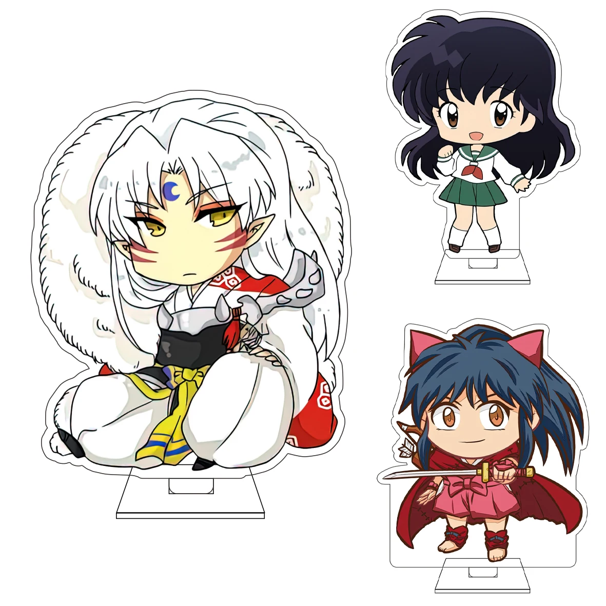 10CM Anime Inuyasha Cosplay Niedliche Acryl-Figur Standfigur Naraku Sango Ornamente Geschenke