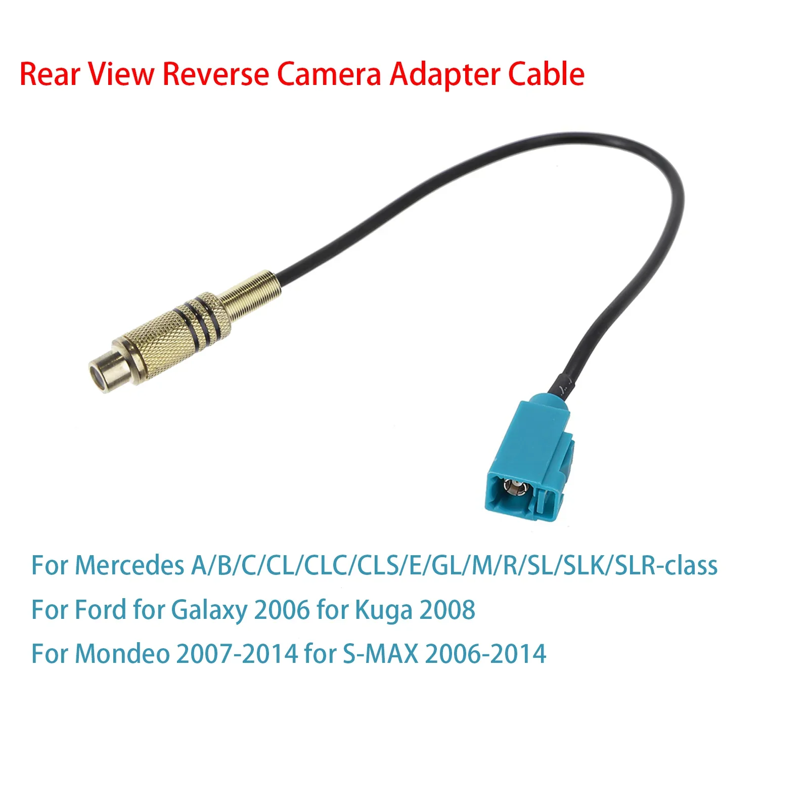 Auto Rear View Reverse Camera Adapter Cable For Mercedes-Benz A/B/C-Class For Ford For Galaxy For Kuga For Mondeo Radio Stereo