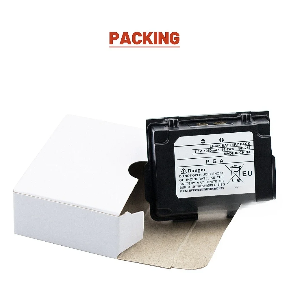 7.4V 1950mAh 14.4Wh Lithium Ion Battery For ICOM IC-92AD IC-E92D ID-92 Dual Band Radio Replacement Battery BP-256