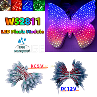 RGB Full Color IP68 Waterproof F12mm 50pcs WS2811 2811 IC Pixel Digital Addressable DC5V 12V Dream Color LED Pixels Module Light