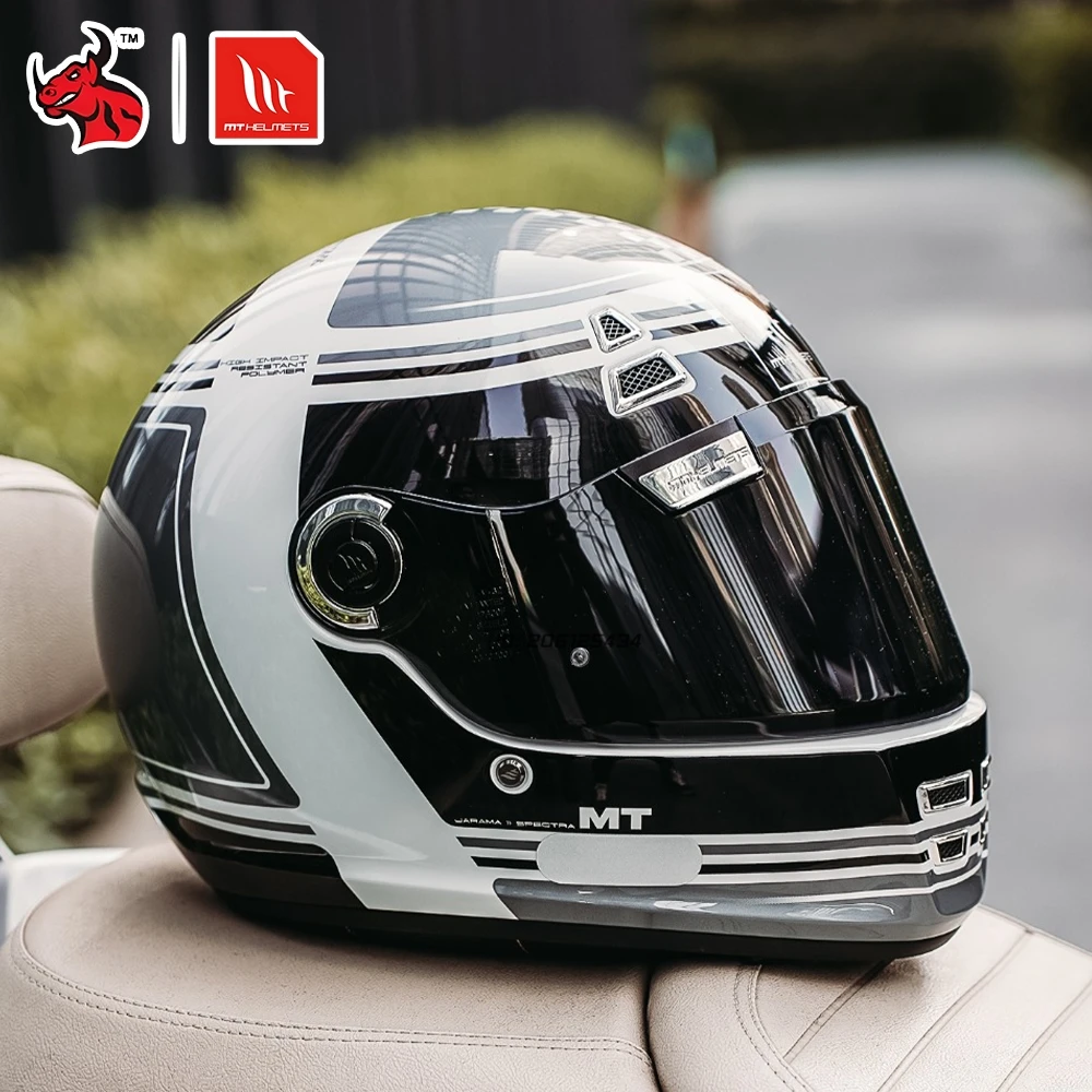 

Ретро-мотошлем с высокопрочным корпусом из ABS-пластика, прозрачным визором, вентиляцией, одобренный ECE DOT, со съемным вкладышем для уличных гонок