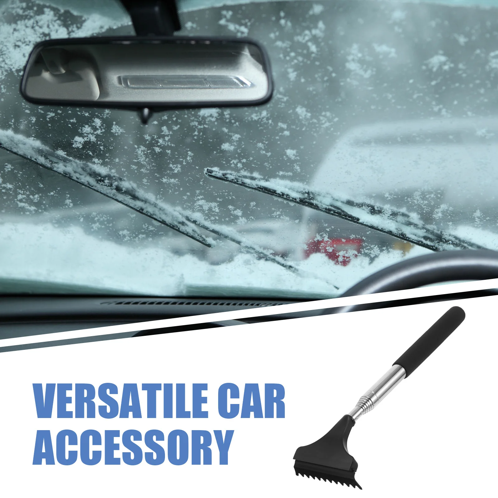 

1Set Car Rearview Mirror Squeegee Snow Ice Remover Extendable Snow Scraper Car Mirror Cleaner Rainproof Fog Prevention