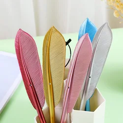 Color retro feather pen gel pen black office signature pen stationery store factory wholesale. Random color