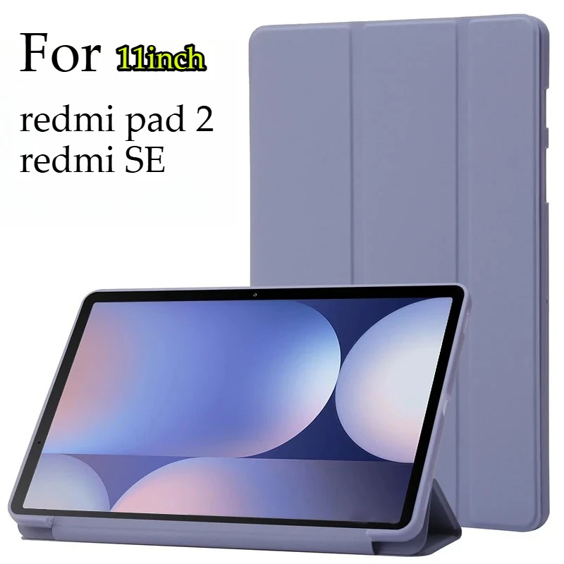 

For Redmi Pad SE 8.7 11inch Pad2 Cover Silicone Tablet Cases with Slim Trifold Stand for Xiaomi Redmi Pad SE 8.7 11inch Pad2