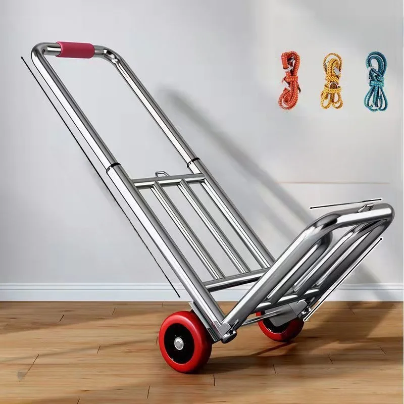 

Portable Hand-Pulled op Cart Lightweight Cargo Moving Dolly Ideal for Home Use And Street Vendors Foldable Design