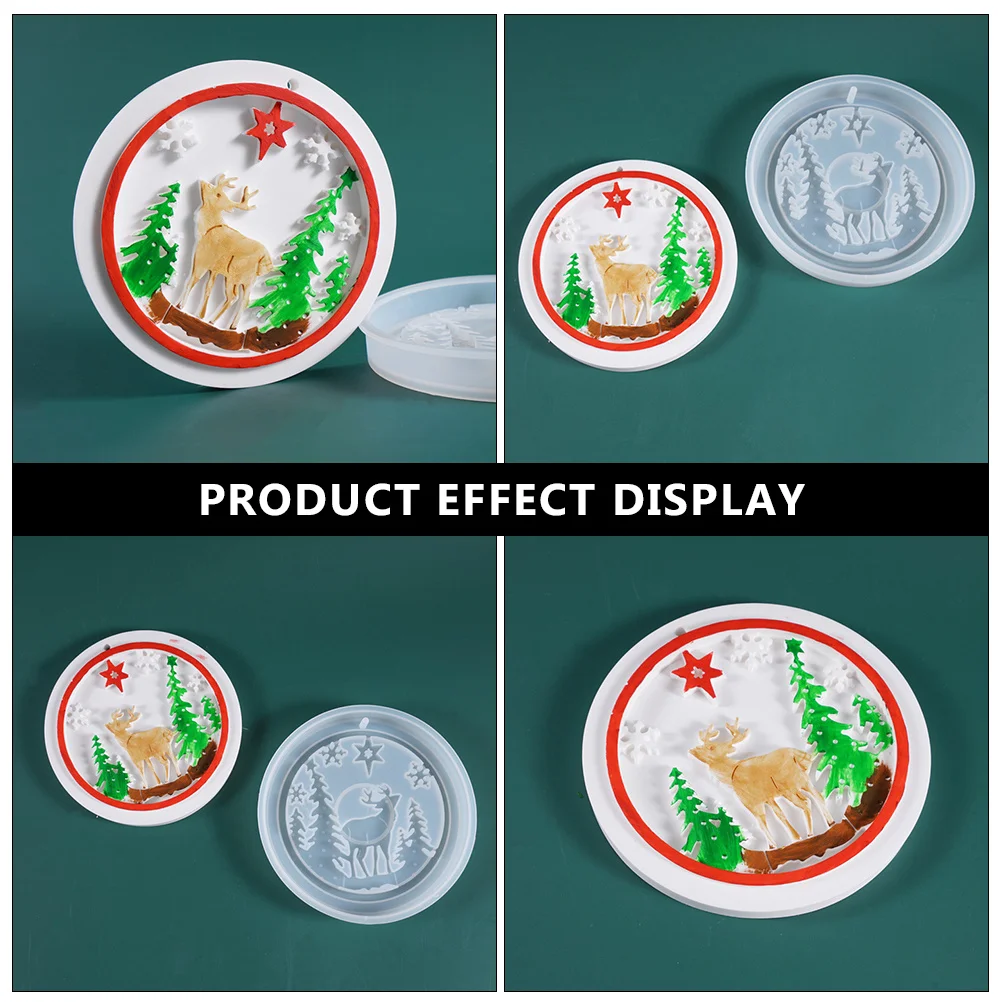

Easy Clean Christmas Silicone Mold Shape for DIY Resin Craft Desktop Decor Delicate Christmas Casting Mold