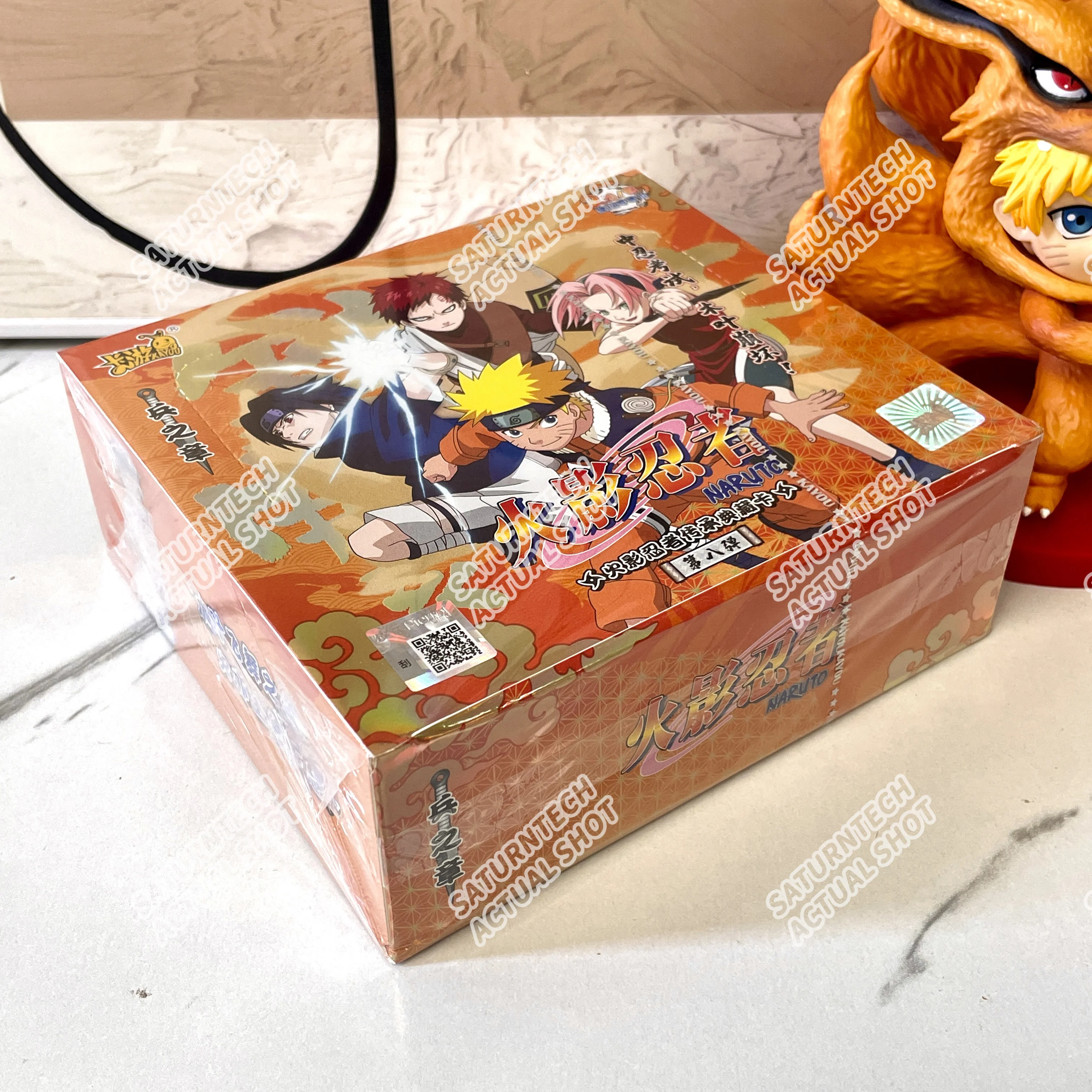 Genuine KAYOU Naruto Card Box New T2W8 Anime Collection Card  Sasuke Hinata SE BP NR CR Ninja Booster Pack Children‘s Toy Gift