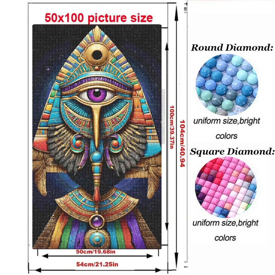 Osiris The Divine, Anubis Egypt Large Diamond Painting Diy Full Square Round Eye of Horus Diamond Mosaic Embroidery Cross stitch