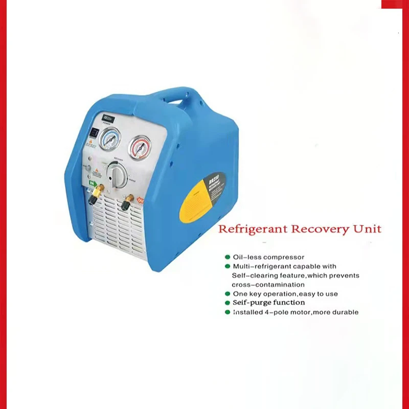 Portable Air Conditioner Refrigeration Mechanism Automatic Recovery Machine Dual Cylinder Pump Fluorine Refrigeration Machine