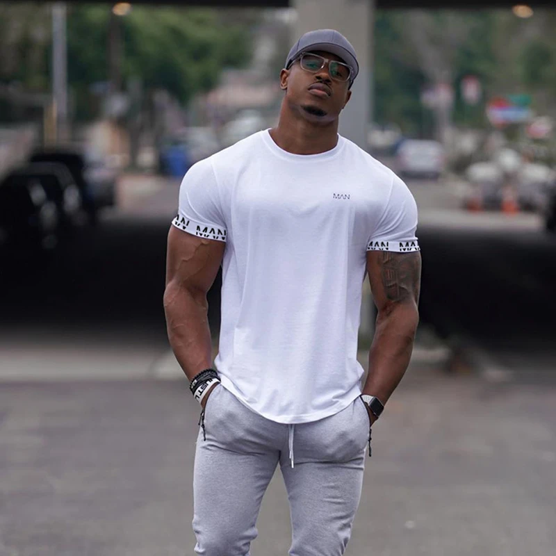 2022 New largetype Men Compression T-shirt men Sporting Skinny Tee Shirt Male Gym Running Black Quick dry T-shirt Fitness Sports