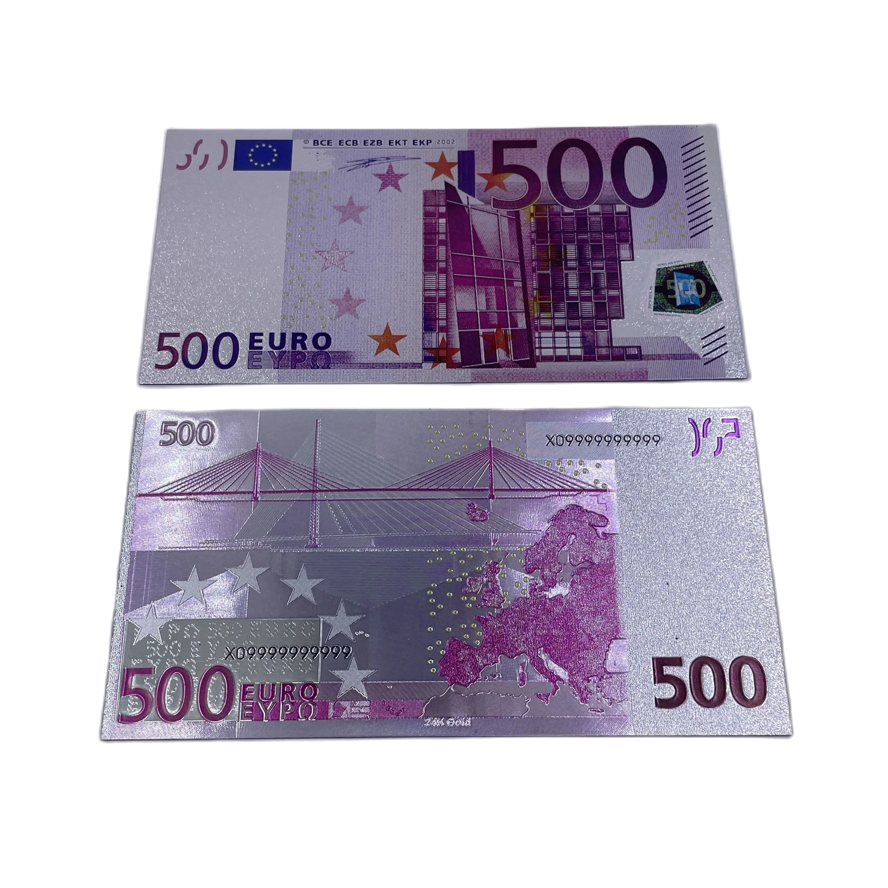 Euro Silver plated Banknotes 500 Euro Silver commemorative Banknote Europe collection